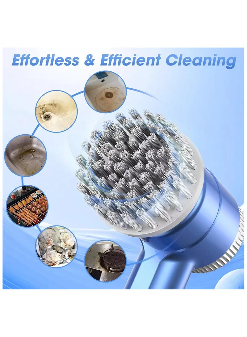 Beauenty Electric Spin Scrubber, Rechargeable Scrubber with Battery Level Display, 6 Replaceable Heads, 3 Adjustable Speeds, Perfect for Cleaning Bathroom, Tile, Cars, Floor, Electric Scrub Brush for Tub - Image 5