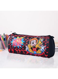Kuber Industries Kuber Industries Pencil Pouch | Multi-Purpose Travel Pouch | Kids Stationary Pencil Case | Pencil Utility School Pouches | Geometry Box | Disney Mickey | Large | Black  - Image 1