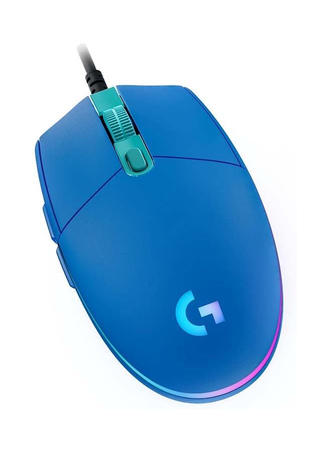 G203 2nd Gen Wired Gaming Mouse, 8,000 DPI, Rainbow Optical Effect LIGHTSYNC RGB, 6 Programmable Buttons, On-Board Memory, Screen Mapping, PC/Mac Computer and Laptop Compatible - Blue