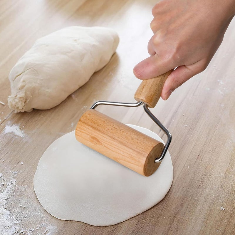 Dmikcav Rolling Pin, Wooden Rolling Pins For Baking, Pizza Dough Roller, Not Easy To Crack, Non-Stick Wood Pastry Roller, Essential Kitchen Utensils. - Image 5