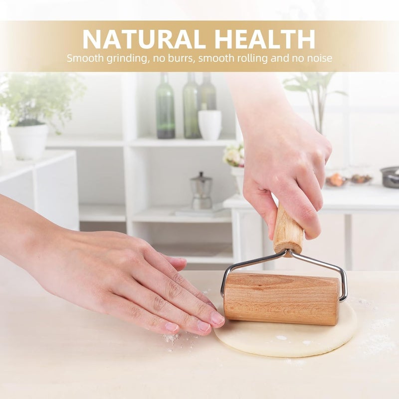 Dmikcav Rolling Pin, Wooden Rolling Pins For Baking, Pizza Dough Roller, Not Easy To Crack, Non-Stick Wood Pastry Roller, Essential Kitchen Utensils. - Image 2