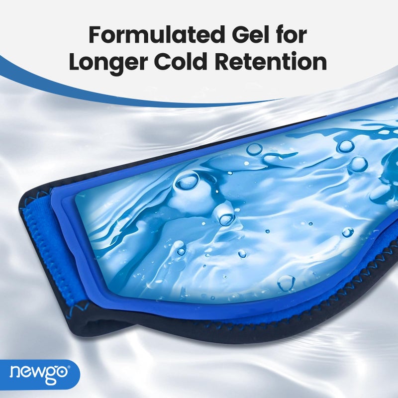 NEWGO Headache Ice Pack Head Wrap for Migraines, FSA Eligible, Cold Pack Head Ice Therapy Wrap for Headache Relief, Tension, Sinus Pain, Chemo, Head Injuries - Image 4