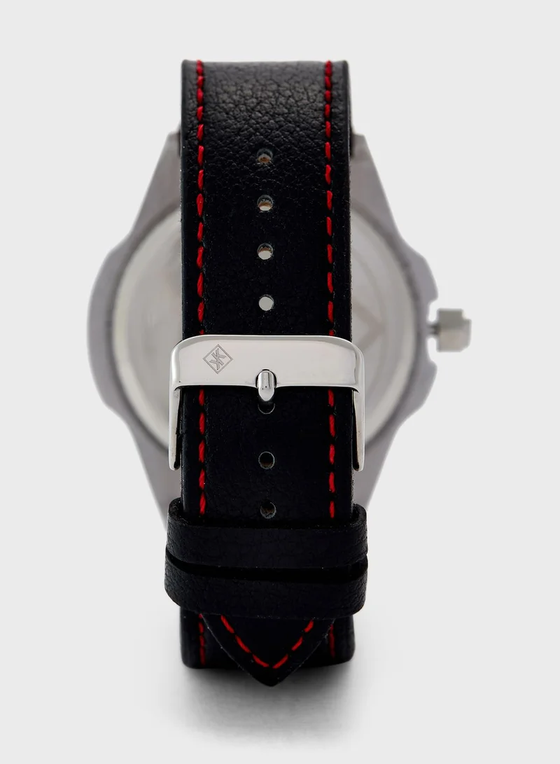 KARL KELLER Bully Leather Strap Analog Watch