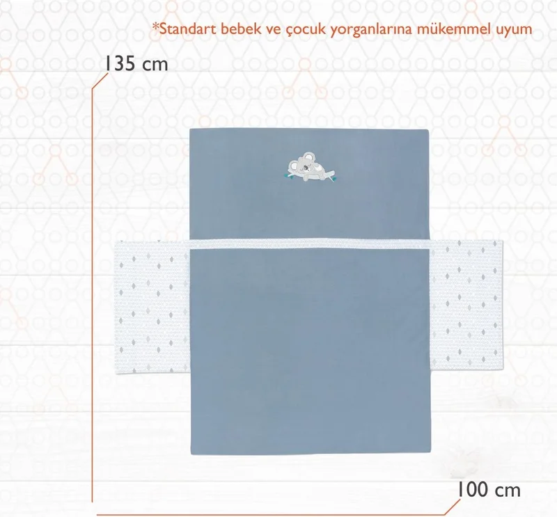 جينزبيبي غطاء لحاف أطفال بتطريز هيرو كوالا (100x135)