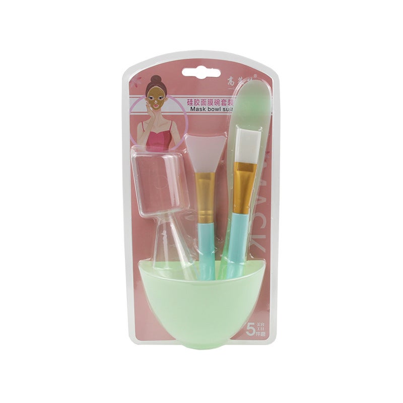 Diy Beauty Silicone Mask Bowl Set Adjusting Mask Brush Adjusting Mask Stick Measuring Spoon Homemade Mask Tool - Image 1