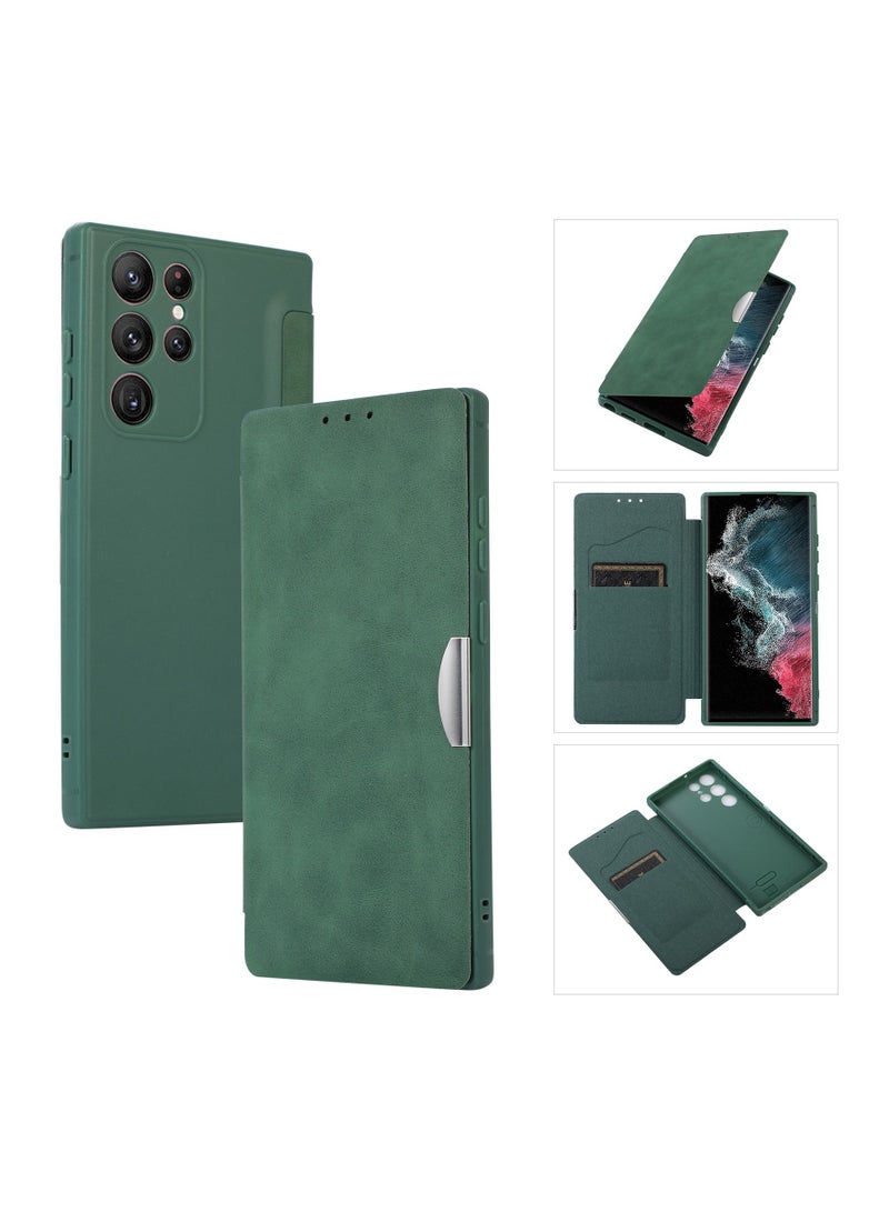 Suteni Flip Cover Card Slots Leather Phone Case for Samsung - Image 3