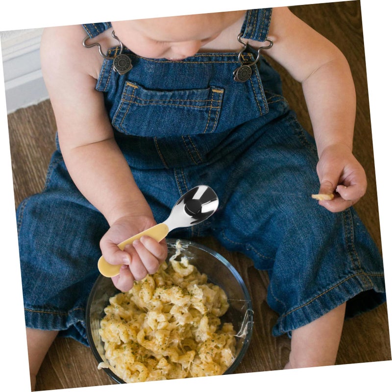 3 Pcs Ergonomic Rounded Training Spoons For Newborns Toddlers Baby Feeding Utensils - Image 5