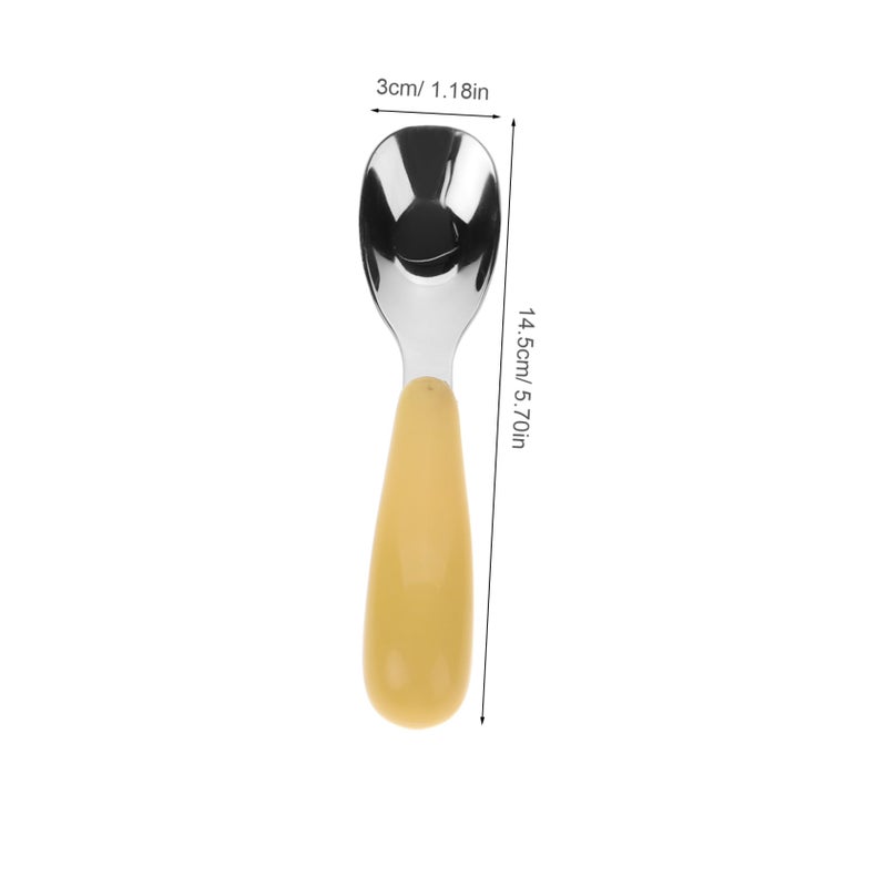 3 Pcs Ergonomic Rounded Training Spoons For Newborns Toddlers Baby Feeding Utensils - Image 3