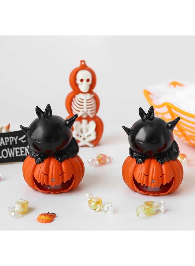 xppier Halloween Decorations Spooky Lights Outdoor Black Cat Pumpkin Figurine Light Garden Statue Decor for Outside Patio Front Porch Yard, Home Decor Gifts for Halloween, Christmas - Image 4