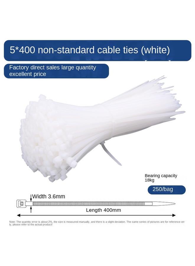 Bluejw Nylon Plastic Cable Tie Large Buckle Cable Tie With Strapping Wire Harness Strangle Hook Black And White One Pull Tight - Image 1