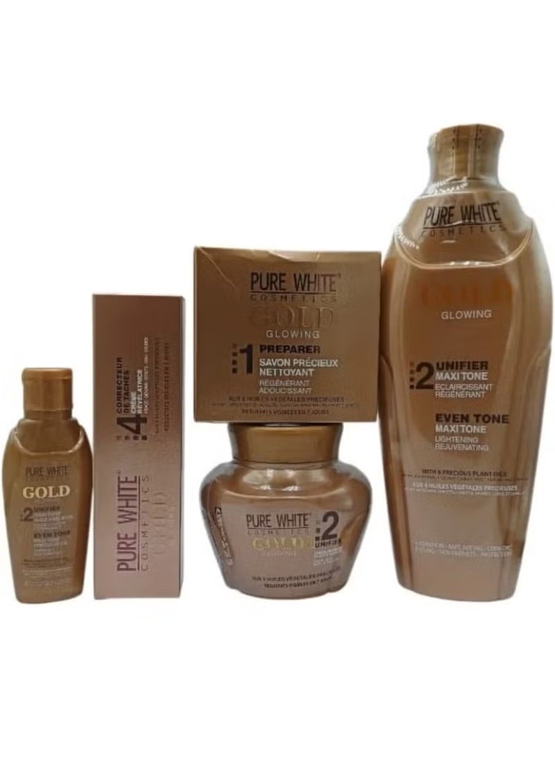 بيور وايت كوزماتيكس المجموعة الشهيرة المتكاملة من بيور وايت للتفتيح والنظارة 5قطع