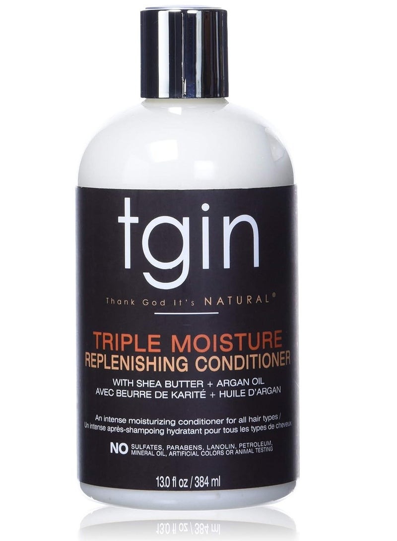 Tgin Tegen Triple Moisture Natural Rejuvenating Conditioner - For Dry Hair - Frizzy Hair - 13 oz 384 ml - Image 1
