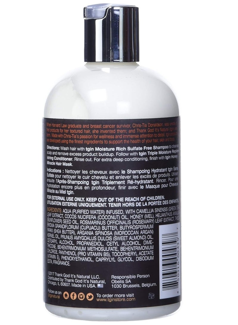 Tgin Tegen Triple Moisture Natural Rejuvenating Conditioner - For Dry Hair - Frizzy Hair - 13 oz 384 ml - Image 2