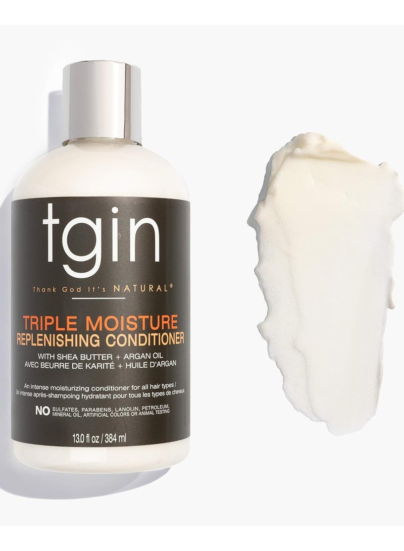 Tgin Tegen Triple Moisture Natural Rejuvenating Conditioner - For Dry Hair - Frizzy Hair - 13 oz 384 ml - Image 3