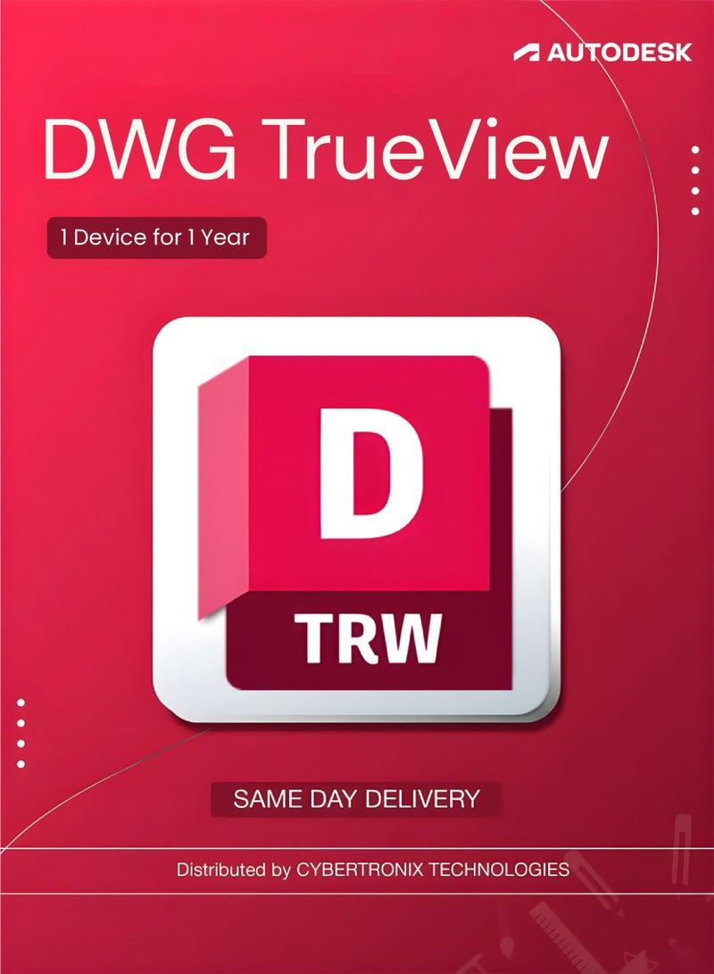 Autodesk DWG TrueView | 1 Device for 1 Year | Digital License | SAME DAY DELIVERY