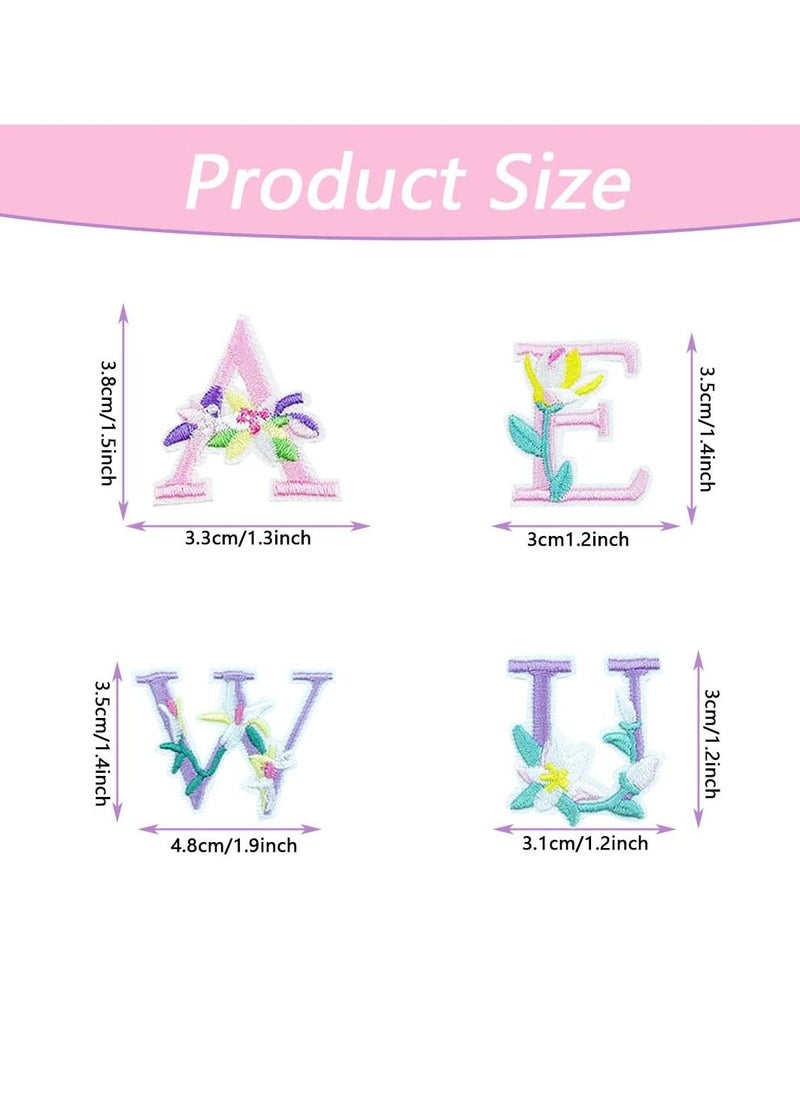 Generic - Iron On Letter Patches, 26Pcs A-Z Flower Embroidery Alphabet Patches for Backpacks Hats Shirts Shirts Jackets Jeans Shoes - Image 1