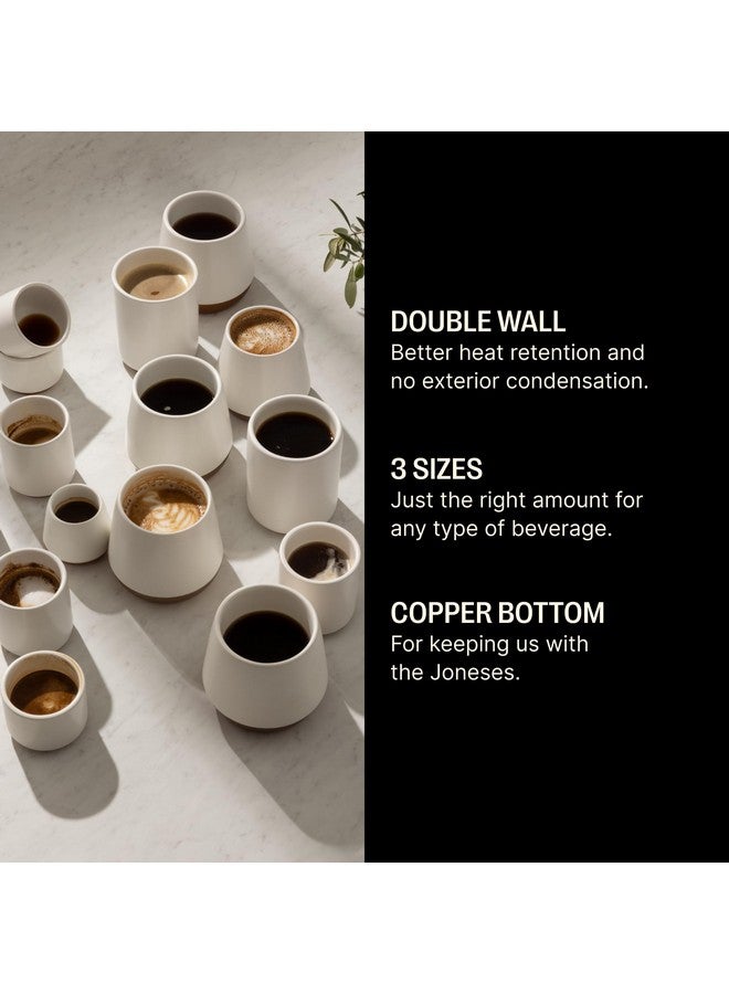 FELLOW فنجان قهوة سيراميك مزدوج الجدار من فيلو جوي - أنيق ومتطور، أسود غير لامع، كوب واحد سعة 8 أونصات - Image 2