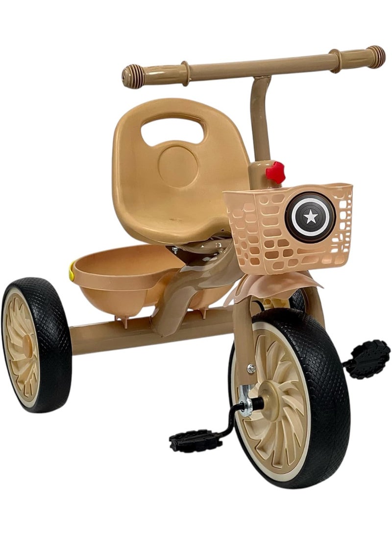 ALBADER Kids Tricycle for Toddlers 2-5 Years with Double Storage Baskets, Balance Ride On Bike, Silent Anti Slip Wheels, Stable Indoor Outdoor Bicycle Toy for Boys and Girls, Gift for Children, Lightweight and Durable Design - Image 1