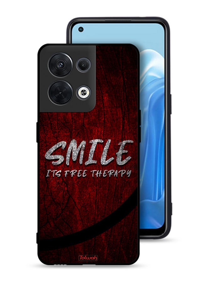 Tolwak Oppo Reno8 5G Protective Case Cover Smile Its Free Therapy - Image 1