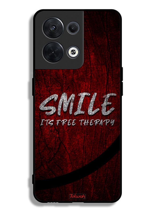 Tolwak Oppo Reno8 5G Protective Case Cover Smile Its Free Therapy - Image 2