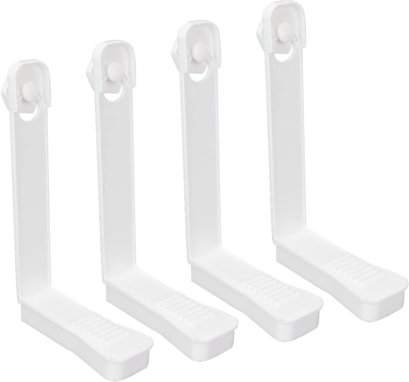 كلاراكو أحزمة حامل ملاءة السرير من كلاركو، 4 قطع من مثبتات ملاءة السرير، مشابك تثبيت لأغطية وسائد المرتبة، ملاءة مثبتة، مشابك تثبيت ملاءة السرير، أحزمة حامل، لوازم منزلية - Image 1