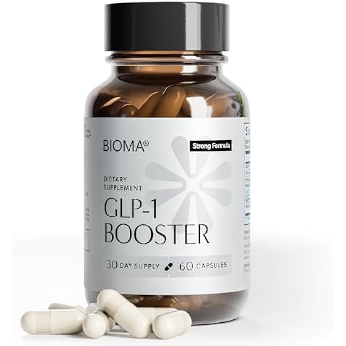 BIOMA GLP-1 Booster - Natural Appetite Control Supplement with Clinically Proven Probiotics, Prebiotics & Postbiotics - Support Weight Management & Satiety, (60 Capsules - 30 Day Supply) - Image 1