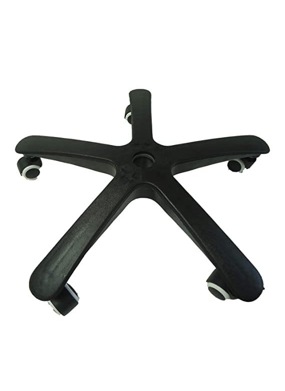HIMAJI HIMAJI Revolving Chair PVC Umbrella Base for Office Chair in 26 inch Heavy Duty in Without Wheel Black Wheel Black White Wheel PU Alloy Black White Nylon Wheel with BlackWhite Wheel 