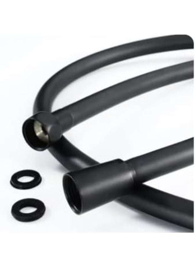 خرطوم دوش مرن جدا -طويل مصنوع من مادة pvc ( اسود)مضاد للانفجار والتشباك يتحمل ضغط مياه حتي 10 بار صمولة نحاس دوران 360 درجة anty twist - Image 3
