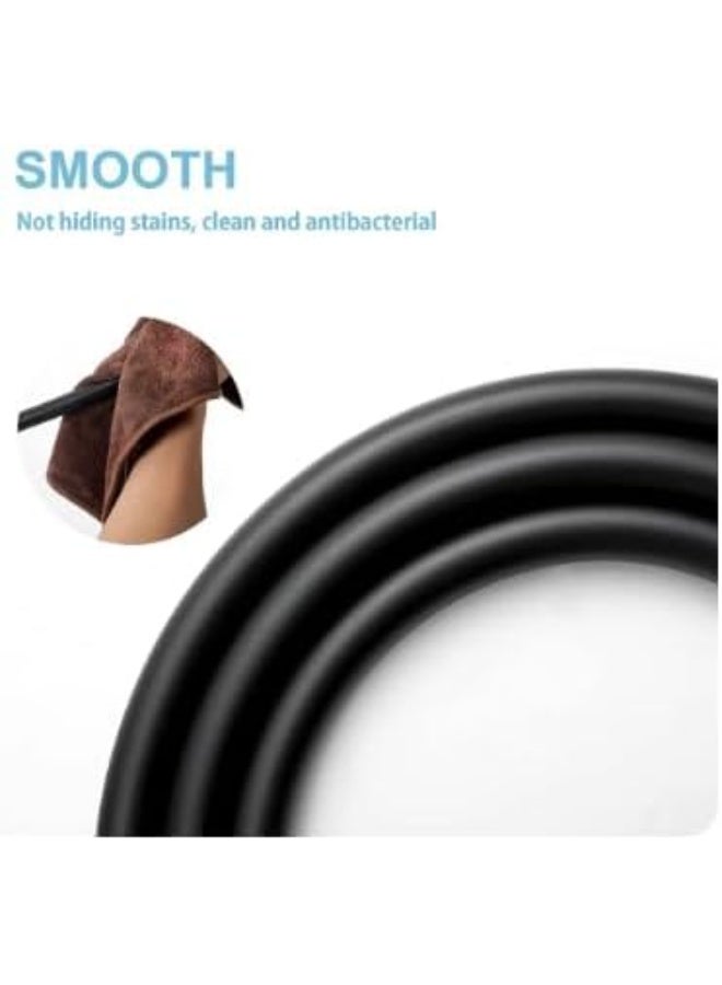 خرطوم دوش مرن جدا -طويل مصنوع من مادة pvc ( اسود)مضاد للانفجار والتشباك يتحمل ضغط مياه حتي 10 بار صمولة نحاس دوران 360 درجة anty twist - Image 2