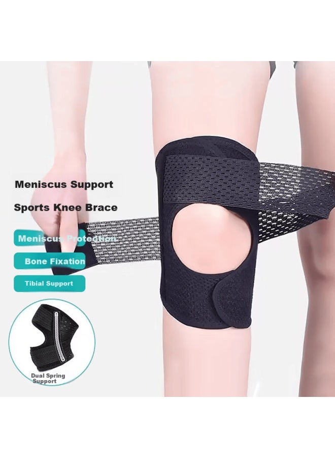 Chidong Meniscus Support Knee Brace Patella Joint Injury Protection Jump Rope Running Knee Sports Bandage Support 2 Pieces - Image 1