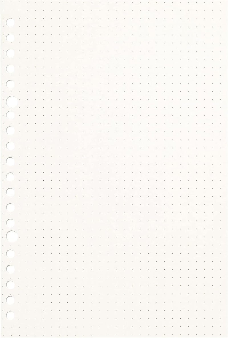 Zelten Loose Leaf Punched Paper Refills Paper for Personal Organizer Diary Notebook Refillable Planner (Dotted, A5/20 Hole) - Image 2