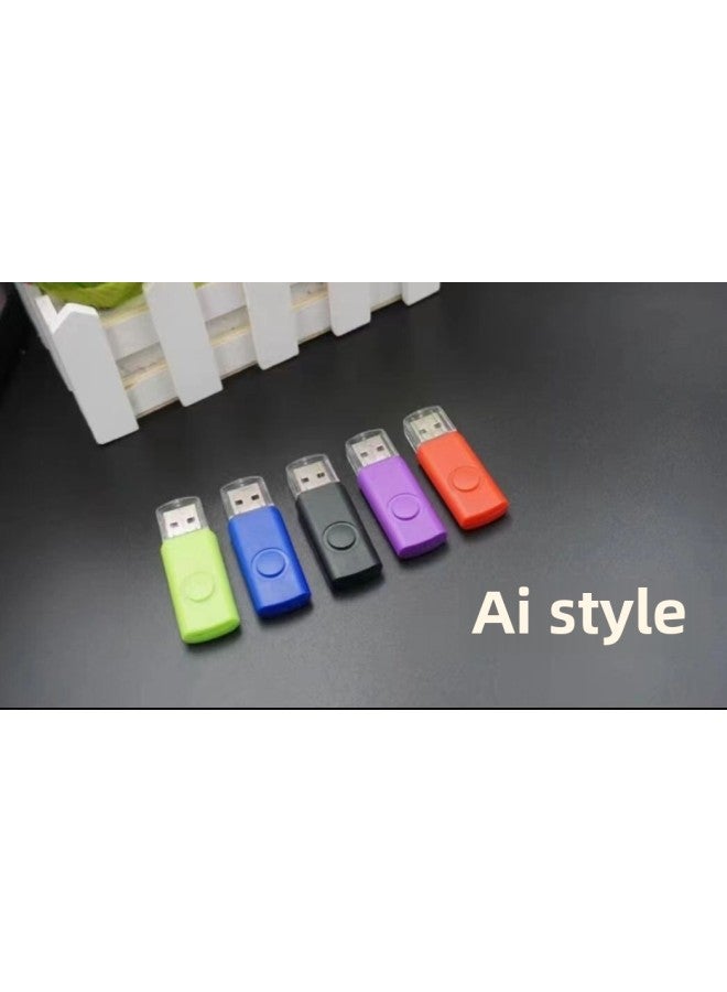 Small Capacity Rotating Usb Flash Drive 1g Cover Bid U Disk 2g 256m Driving 4g Bid Documents 512mb Tv Software Usb Stick-Color:Section A1-Capacity:1MB  - Image 1