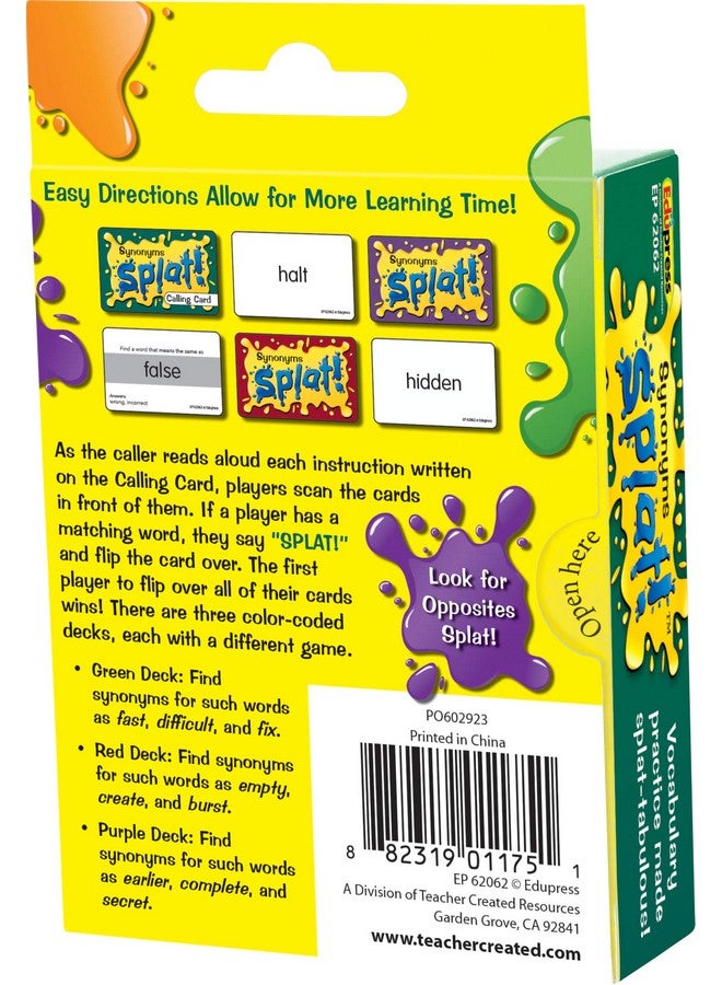 تيتشر كرييتد ريسورسيز موارد المعلم التي أنشأها لعبة مرادفات سبلات - Image 3