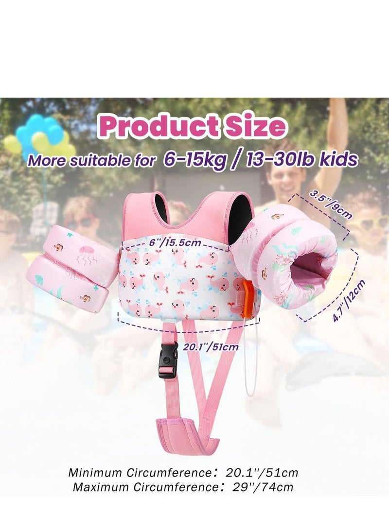 SOLARAE Swim Vest Float for Kids Learn Swiming Training Safety Jacket, Pool Jackets with Arm Water Wing 2-8 Years Old - Image 5