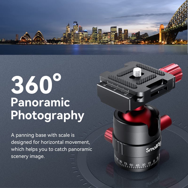 SmallRig Tripod for iPhone Desktop Mini Tripod - Aluminum Alloy 20 inches/ 50 cm with 360 Degree Ball Head, 1/4 inch Quick Shoe Plate for Vlogging DSLR Camera Video, Load up to 11 pounds-3033 - Image 3