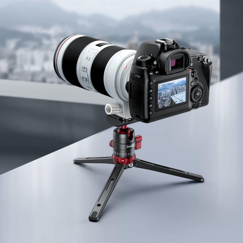 SmallRig Tripod for iPhone Desktop Mini Tripod - Aluminum Alloy 20 inches/ 50 cm with 360 Degree Ball Head, 1/4 inch Quick Shoe Plate for Vlogging DSLR Camera Video, Load up to 11 pounds-3033 - Image 2