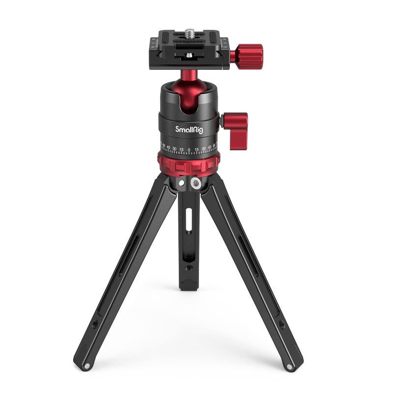 SmallRig Tripod for iPhone Desktop Mini Tripod - Aluminum Alloy 20 inches/ 50 cm with 360 Degree Ball Head, 1/4 inch Quick Shoe Plate for Vlogging DSLR Camera Video, Load up to 11 pounds-3033 - Image 1