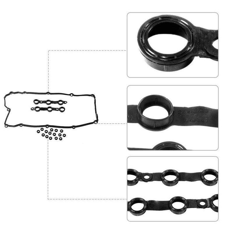 Ensun Engine Valve Cover Gasket Set with 15 Grommets for BMW E36 E39 Z3 M52 S52 - Image 2