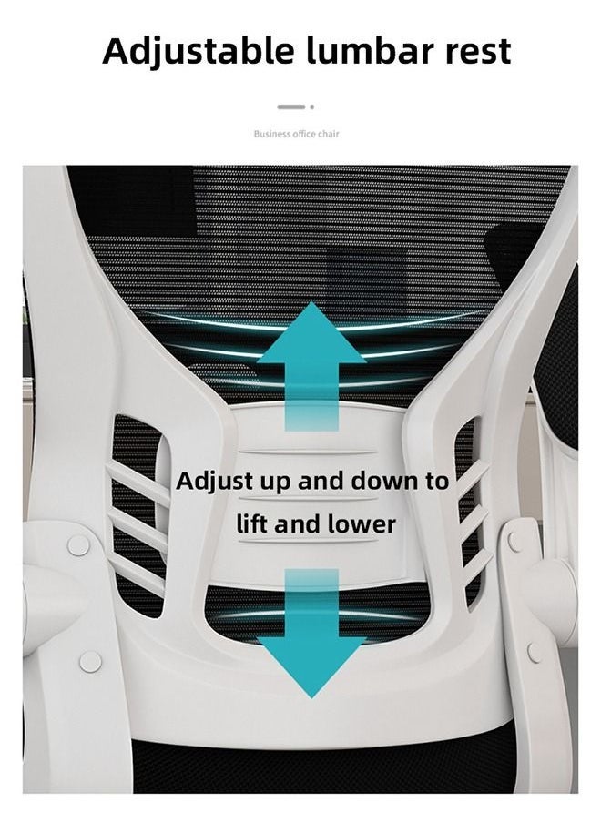 Arabest Ergonomic Office Chair - High Back Desk Chair with Adjustable Lumbar Support, Headrest & 3D Metal Armrest - 130°Rocking Mesh Computer Chair - Image 4