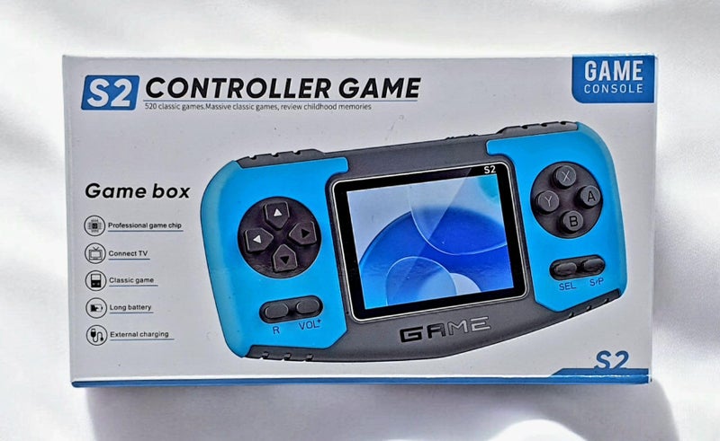 New World S2 Portable Handheld Game Player 2.4'' Screen Video Retro Game Console Handheld Video Game Set for Kids Retro Game Box with TV Game Support (Random Colour) - Image 2
