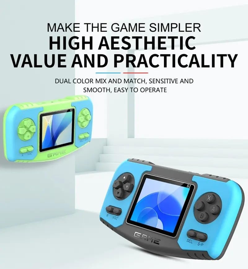 New World S2 Portable Handheld Game Player 2.4'' Screen Video Retro Game Console Handheld Video Game Set for Kids Retro Game Box with TV Game Support (Random Colour) - Image 4