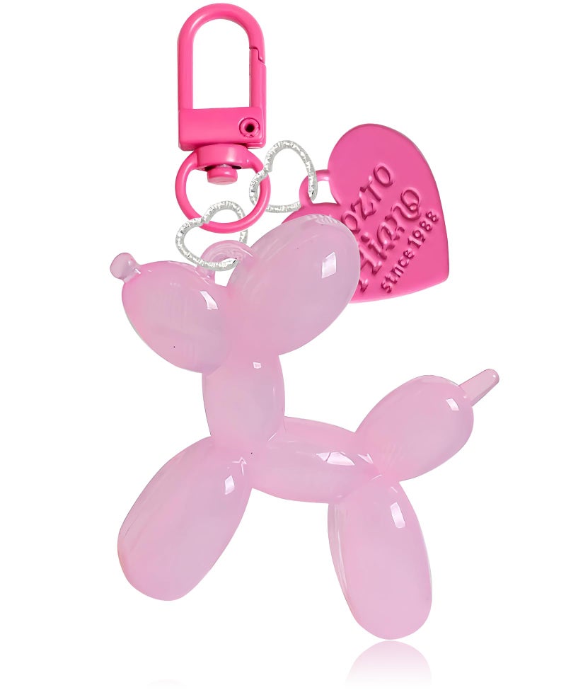 LAEKOU Jelly Balloon Dog Design Keychain for Women, Cute Girls Key Chain, Bag Charms Accessories for Car Purse Backpack - Image 1