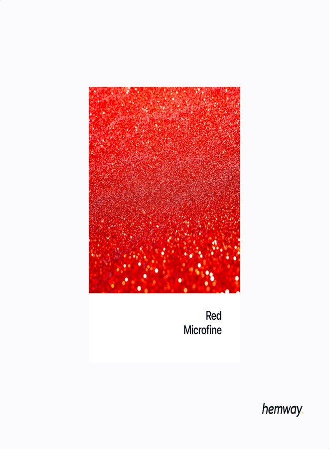 Hemway Craft Glitter Shaker 130g / 4.6oz Glitter for Arts, Crafts, Resin, Tumblers, Nails, Painting, Decoration, Festival, Cosmetic, Body - Microfine (1/256" 0.004" 0.1mm) - Red - Image 2