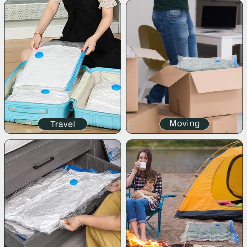 Transparent Vacuum Compression Bag Quilt Clothes Storage Clothes Quilt Storage Bag Hand Roll Bag Thickened Explosion-Proof - Image 4