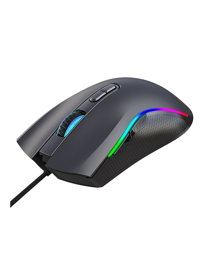 A869 Six Adjustable DPI Macro RGB Gaming Mouse Black - Image 1