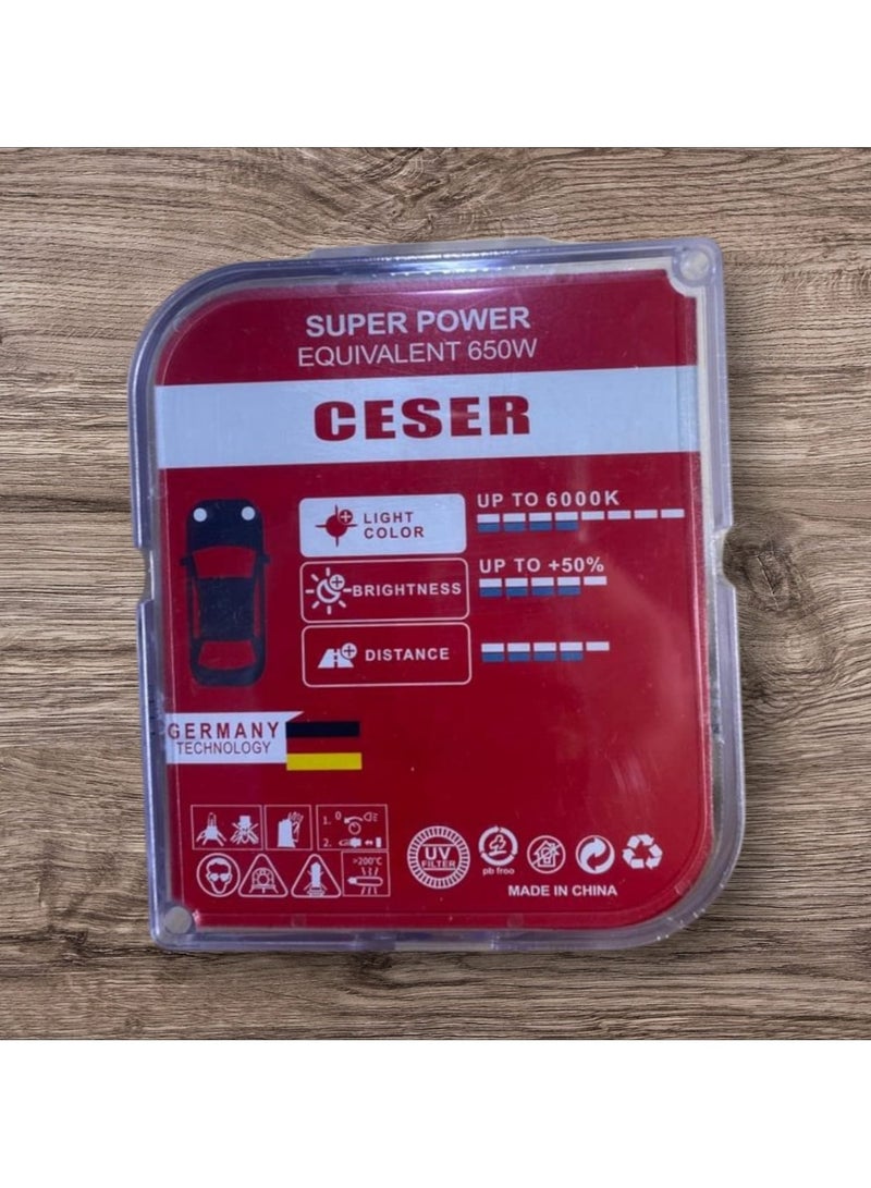 طقم لمبات ليد سيزر 9005 فائقة السطوع للسيارات مع شريحة نحاسية للتبريد - إضاءة أمامية بيضاء بقوة 40 واط، 6000 كلفن، عمر افتراضي طويل، إضاءة أعلى بنسبة 200%، مقاومة للماء - Image 4