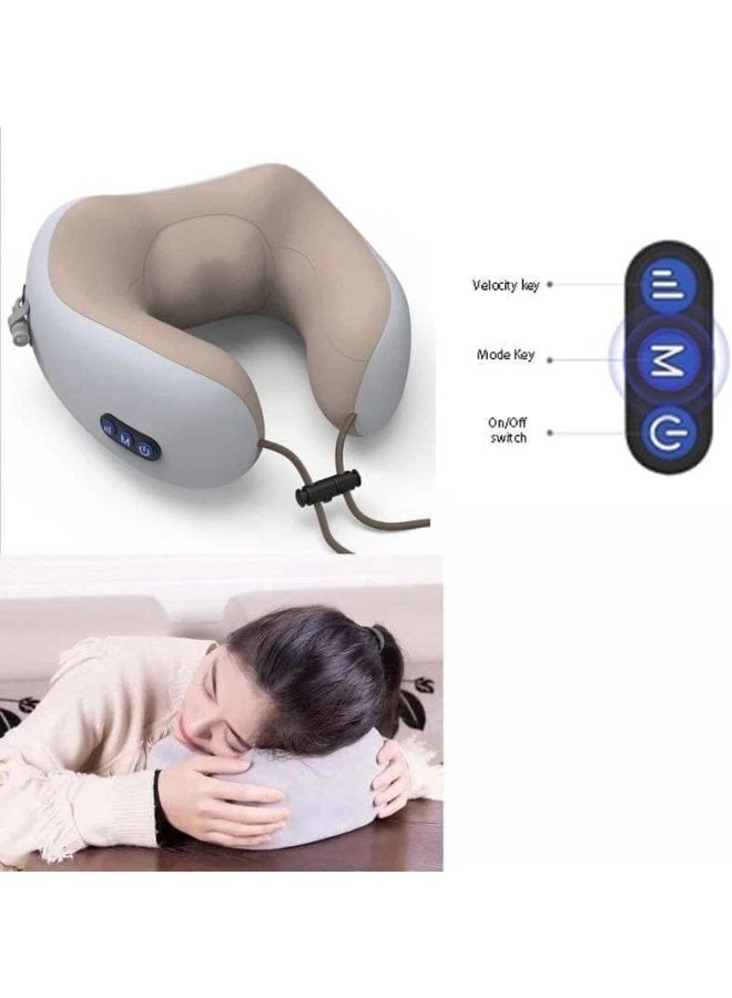 Luxury Vibrating Neck Massager Pillow with Roller & Heating – Medical Foam Cushion for Women, Long-Lasting Rechargeable Battery - Image 3