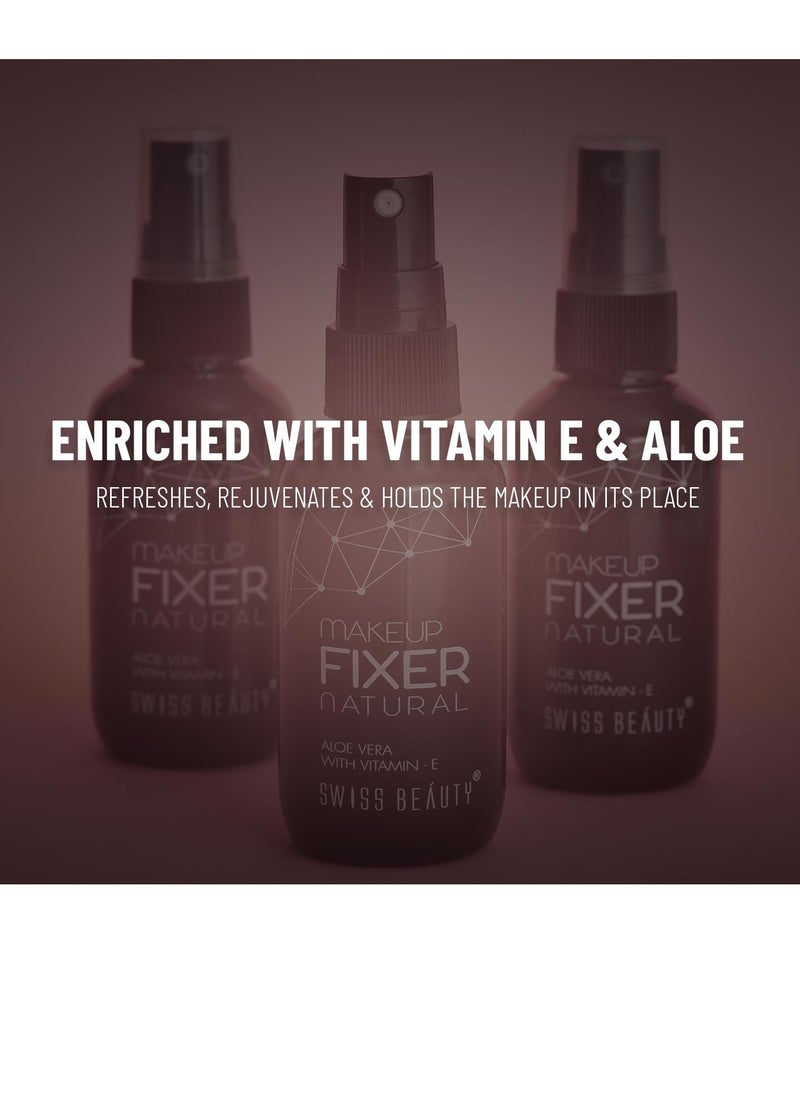 SWISS BEAUTY - Long Lasting Professional Makeup Fixer Natural Spray With Aloe Vera And Vitamin-E 70ml - Image 1