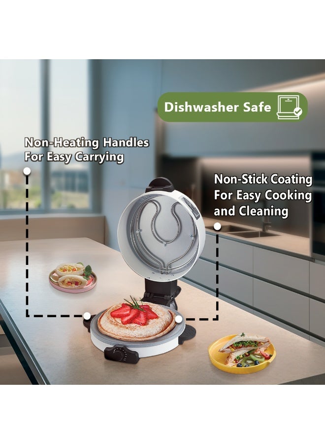 GREEN LION Classic Bread Maker, Pizza Maker, 2100W Power Quick Cooking, 30cm Flat Plate, Temperature Control 100-240°C, Quick Heating Element, Efficient Steam Vent, Dishwasher Safe, 1.5m BS Plug - Image 2