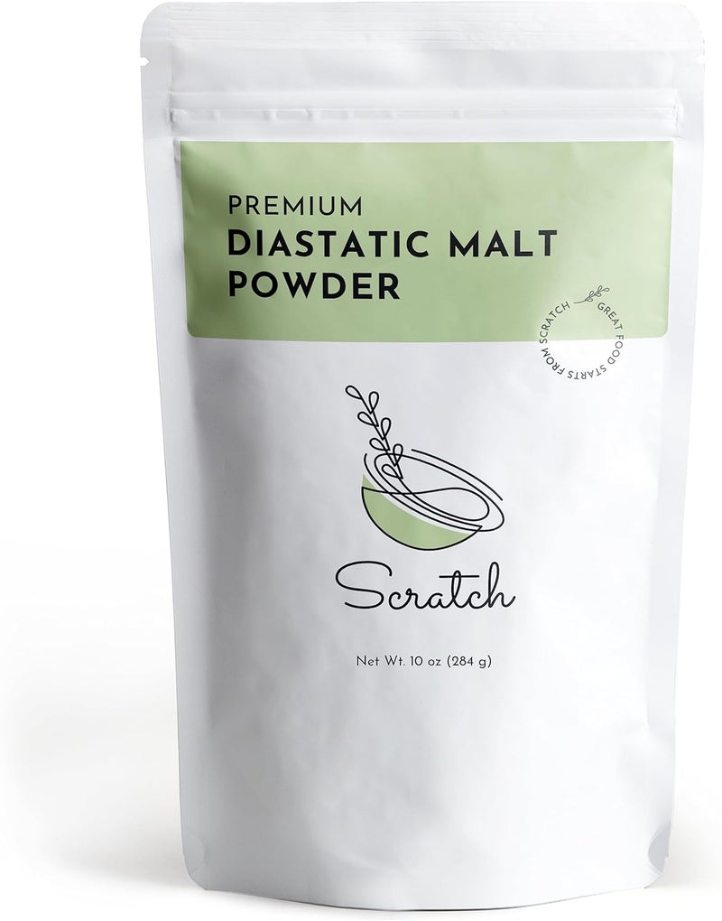 Scratch مسحوق الشعير المالت دايستاتيكي المتميز للخبز - 10 أونصات من الشعير المجفف للخبز، البيتزا، والحلويات - Image 1